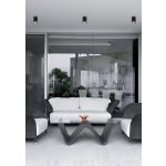 MaxLight C0211 LAMPA SUFITOWA TUB OKRĄGŁY CZARNY + PIERŚCIEŃ OZDOBNY ZŁOTY RC0155/C0156 GOLD - MAX-C0211