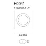 MaxLight H0041 OPRAWA WPUSTOWA FINE KWADRATOWA CHROM - MAX-H0041