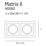 MaxLight H0060 OPRAWA WPUSTOWA MATRIX II BIAŁA GU10 AR111 IP20