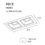 MaxLight H0081 OPRAWA PODTYNKOWA HIT II BIAŁA - MAX-H0081