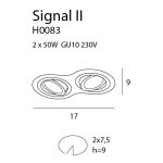MaxLight H0083 OPRAWA PODTYNKOWA SIGNAL II BIAŁA - MAX-H0083