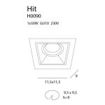 MaxLight H0090 OPRAWA PODTYNKOWA HIT I CZARNA - MAX-H0090