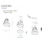 MaxLight H0106 OPRAWA WPUSTOWA GALEXO LED 7W BIAŁA - MAX-H0106