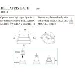 MaxLight H0114 BELLATRIX BATH FEKETE IP54 - fénymodul nélkül LED H0112 - MAX-H0114