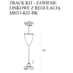 MaxLight MHT1-KIT-BK TRACK KIT ZAWIESZENIE LINKOWE Z REGULACJĄ 2,0 m czarne - MAX-MHT1-KIT-BK