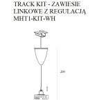 MaxLight MHT1-KIT-WH TRACK KIT ZAWIESZENIE LINKOWE Z REGULACJĄ 2,0 m białe - MAX-MHT1-KIT-WH