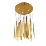 MaxLight P0242D LAMPA WISZĄCA ORGANIC 33x1 ZŁOTA ŚCIEMNIALNA - MAX-P0242D