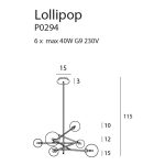 MaxLight P0294 LAMPA WISZĄCA LOLLIPOP - MAX-P0294