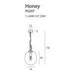 MaxLight P0297 LAMPA WISZĄCA HONEY AMBER - MAX-P0297