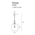 MaxLight P0298 LAMPA WISZĄCA HONEY SMOKY - MAX-P0298