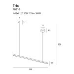 MaxLight P0310 LAMPA WISZĄCA TRIO 1 - MAX-P0310