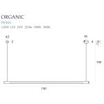 MaxLight P0360D LAMPA WISZĄCA ORGANIC HORIZON 150CM ZŁOTA ŚCIEMNIALNA - MAX-P0360D