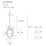 MaxLight P0378 LAMPA WISZĄCA COSMOS - MAX-P0378