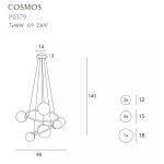 MaxLight P0379 LAMPA WISZĄCA COSMOS NA LINKACH - MAX-P0379