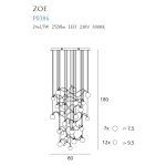 MaxLight P0386 LAMPA WISZĄCA ZOE 24x1,5W CHROMOWA - MAX-P0386