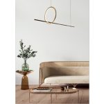 MaxLight P0390 LAMPA WISZĄCA LOZANNA 18W ZŁOTA - MAX-P0390