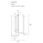 MaxLight P0394D LAMPA WISZĄCA LOTUS 40W ZŁOTA ŚCIEMNIALNA - MAX-P0394D