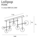 MaxLight P0396 LAMPA WISZĄCA LOLLIPOP BLACK - MAX-P0396