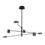 MaxLight P0407 LAMPA WISZĄCA PUMA LED 6x 7W BK/WD LED IP20