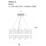 MaxLight P0420 LAMPA WISZĄCA PRINCE Ø 40 cm - MAX-P0420