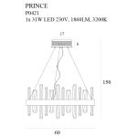 MaxLight P0421 LAMPA WISZĄCA PRINCE Ø 60 cm - MAX-P0421
