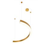 MaxLight P0422D LAMPA WISZĄCA LOTUS 33W ZŁOTA ŚCIEMNIALNA - MAX-P0422D