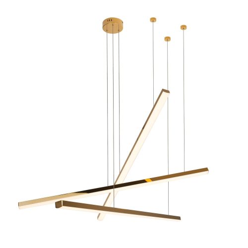 MaxLight P0426D LAMPA WISZĄCA TRIO 3 ZŁOTA ŚCIEMNIALNA - MAX-P0426D