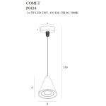 MaxLight P0434 LAMPA WISZĄCA COMET BELL - MAX-P0434