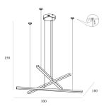 MaxLight P0474D LAMPA WISZĄCA TRIO 3 ZŁOTO SZCZOTKOWANE - MAX-P0474D