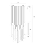 MaxLight P0476D LAMPA WISZĄCA ORGANIC 33x1 ZŁOTO SZCZOTKOWANE - MAX-P0476D