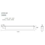 MaxLight S0008 LAMPA DO SZYNOPRZEWODU LINEAR TRACK BLACK 36W 4000K - MAX-S0008