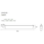 MaxLight S0009 LAMPA DO SZYNOPRZEWODU LINEAR TRACK WHITE 18W 4000K - MAX-S0009