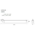 MaxLight S0010 LAMPA DO SZYNOPRZEWODU LINEAR TRACK WHITE 36W 4000K - MAX-S0010