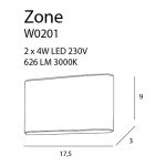 MaxLight W0201 KINKIET ZONE DUŻY - MAX-W0201