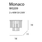 MaxLight W0209 KINKIET MONACO - MAX-W0209
