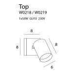 MaxLight W0218 KINKIET TOP1 BIAŁY - MAX-W0218