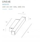 MaxLight W0263 KINKIET LINEAR IP44 WHITE, 18W 4000K ŚCIEMNIALNY - MAX-W0263