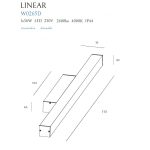 MaxLight W0265 KINKIET LINEAR IP44 WHITE, 36W 4000K ŚCIEMNIALNY - MAX-W0265