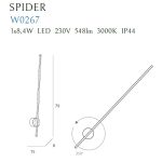 MaxLight W0267 KINKIET SPIDER BLACK IP44 - MAX-W0267