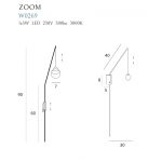 MaxLight W0269 KINKIET ZOOM CZARNY, 3W LED - MAX-W0269