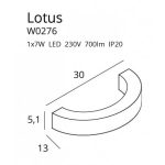 MaxLight W0276 KINKIET LOTUS 7W ZŁOTY - MAX-W0276