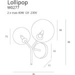 MaxLight W0277 KINKIET LOLLIPOP BLACK - MAX-W0277