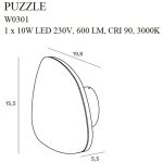 MaxLight W0301 KINKIET PUZZLE M BIAŁY - MAX-W0301