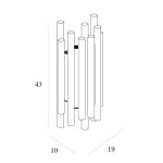 MaxLight W0311D KINKIET ORGANIC ZŁOTO SZCZOTKOWANE - MAX-W0311D