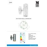 Markslöjd DAN Kinkiet 2L Galwanizowany - MS-104778 /KIFUTÓ!!/