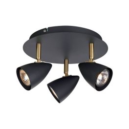   Markslöjd CIRO Plafon Sufitowy 3L Czarny/Złoty Szczotkowany - MS-106320