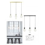 Markslöjd SKY Wisząca 3L Prosta Czarna - MS-106336