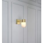 Markslöjd MENTON Kinkiet 1L Złoty Szczotkowany/Opal IP44 - MS-106374