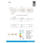 Markslöjd MINI Kinkiet 3L Chrom/Opal IP44 - MS-106382