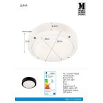 Markslöjd LUNA Plafon Czarny - MS-106535